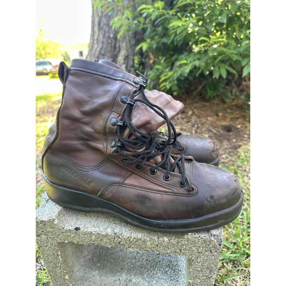 Belleville 330 ST Boots Damaged Steel Toe Brown Leather Tactical Mens 10.5 R
